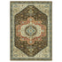 8' X 11' Brown And Orange Oriental Area Rug With Fringe