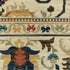 8' X 11' Ivory Blue And Orange Oriental Area Rug With Fringe