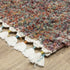 8' X 11' Orange Blue And Yellow Abstract Shag Area Rug With Fringe