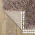 8' X 11' Orange Blue And Yellow Abstract Shag Area Rug With Fringe