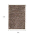 8' X 11' Orange Blue And Yellow Abstract Shag Area Rug With Fringe