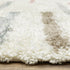 8' X 11' Ivory Brown And Gray Striped Shag Area Rug With Fringe
