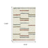8' X 11' Ivory Brown And Gray Striped Shag Area Rug With Fringe
