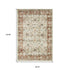 8' X 10' Ivory And Rust Oriental Distressed Area Rug