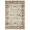 8' X 10' Ivory And Rust Oriental Distressed Area Rug