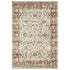 8' X 10' Ivory And Rust Oriental Distressed Area Rug