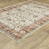 8' X 10' Ivory And Rust Oriental Distressed Area Rug