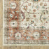 8' X 10' Ivory And Rust Oriental Distressed Area Rug