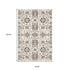 8' X 11' Ivory And Gray Oriental Area Rug