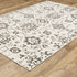 8' X 11' Ivory And Gray Oriental Area Rug