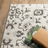 8' X 11' Ivory And Gray Oriental Area Rug