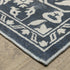 8' X 11' Blue And Ivory Oriental Area Rug