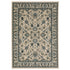 8' X 11' Beige And Blue Oriental Area Rug With Fringe