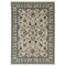 8' X 11' Beige And Blue Oriental Area Rug With Fringe