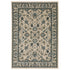 8' X 11' Beige And Blue Oriental Area Rug With Fringe
