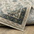 8' X 11' Beige And Blue Oriental Area Rug With Fringe