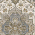 8' X 11' Ivory And Gold Medallion Distressed Area Rug With Fringe