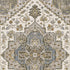 8' X 11' Ivory And Gold Medallion Distressed Area Rug With Fringe