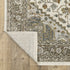 8' X 11' Ivory And Gold Medallion Distressed Area Rug With Fringe