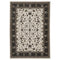 8' X 11' Ivory And Brown Oriental Area Rug With Fringe