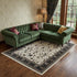 8' X 11' Ivory And Brown Oriental Area Rug With Fringe