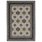 8' X 11' Ivory Medallion Area Rug With Fringe