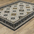 8' X 11' Ivory Medallion Area Rug With Fringe