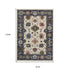 8' X 11' Blue And Ivory Floral Area Rug With Fringe
