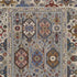 8' X 11' Blue And Gray Oriental Area Rug With Fringe