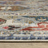 8' X 11' Blue And Gray Oriental Area Rug With Fringe