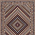 8' X 11' Ivory Red And Tan Diamond Area Rug With Fringe