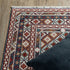 8' X 11' Ivory Red And Tan Diamond Area Rug With Fringe