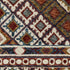 8' X 11' Ivory Red And Tan Diamond Area Rug With Fringe