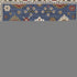 8' X 11' Blue And Ivory Floral Area Rug With Fringe