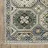 8' X 11' Ivory And Blue Medallion Area Rug With Fringe