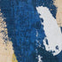 8' X 10' Blue And Gold Abstract Distressed Area Rug