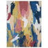 8' X 10' Blue And Gold Abstract Distressed Area Rug