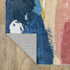 8' X 10' Blue And Gold Abstract Distressed Area Rug