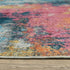 8' X 10' Blue Yellow And Red Abstract Distressed Area Rug