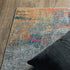 8' X 10' Blue Yellow And Red Abstract Distressed Area Rug