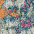 8' X 10' Blue Yellow And Red Abstract Distressed Area Rug