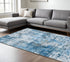 8' X 10' Ivory Abstract Distressed Area Rug