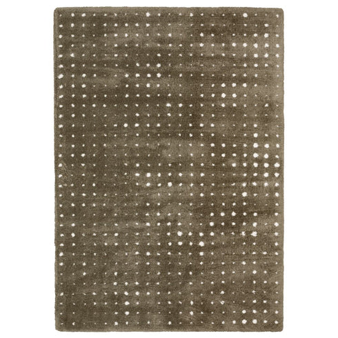 8' X 11' Brown And Ivory Geometric Area Rug