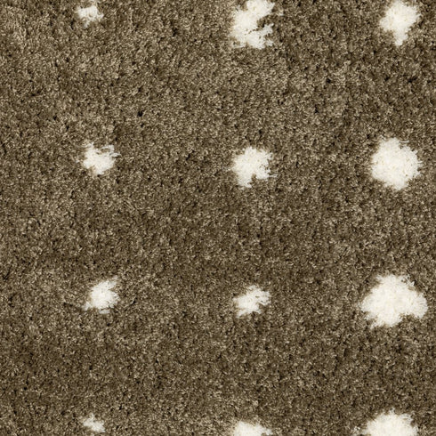 8' X 11' Brown And Ivory Geometric Area Rug