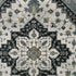 8' X 11' Blue Gray And Ivory Medallion Area Rug With Fringe
