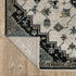 8' X 11' Blue Gray And Ivory Medallion Area Rug With Fringe