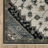 8' X 11' Blue Gray And Ivory Medallion Area Rug With Fringe