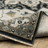 8' X 11' Blue Gray And Ivory Medallion Area Rug With Fringe