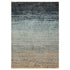 8' X 11' Blue And Beige Ombre Area Rug With Fringe