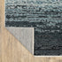 8' X 11' Blue And Beige Ombre Area Rug With Fringe